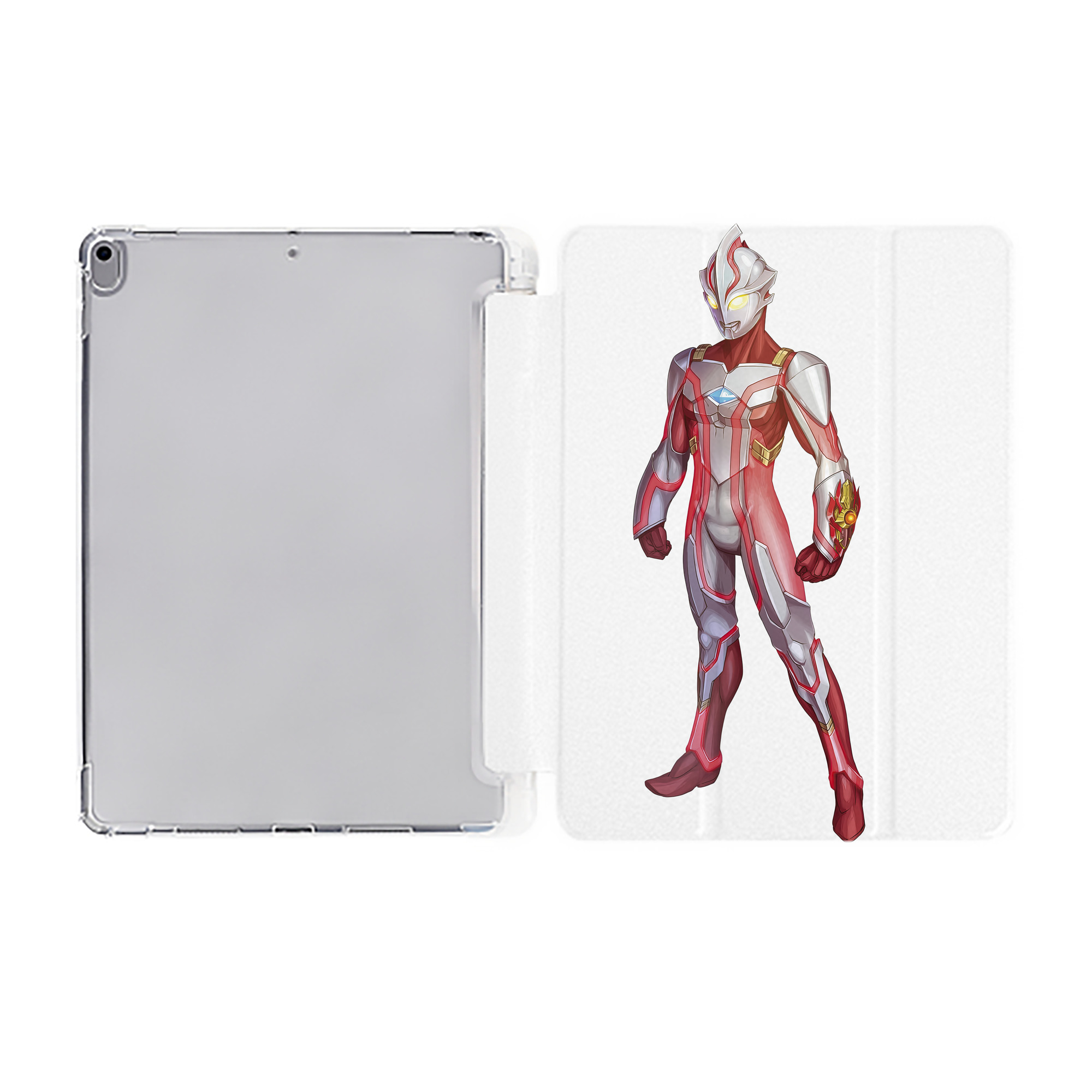 （画像用） ウルトラマン Ultraman IPad ケース ペン収納付き 三つ折りスタンド PUレザー×シリコン 対応機種9.5/10.5/10.9インチ